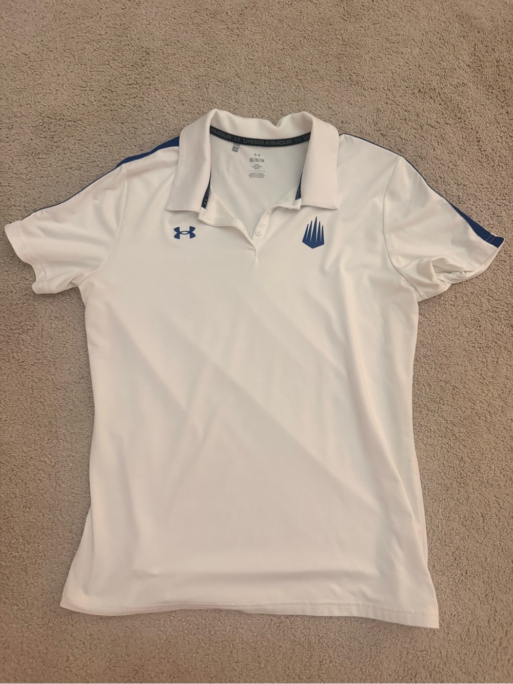 Under Armour Women’s White Polo Blue Accents